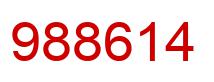 Number 988614 red image