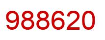 Number 988620 red image