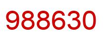 Number 988630 red image