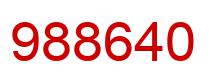 Number 988640 red image