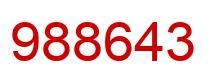 Number 988643 red image