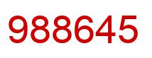 Number 988645 red image