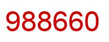 Number 988660 red image