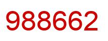 Number 988662 red image