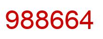 Number 988664 red image