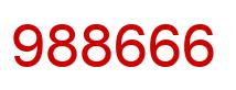 Number 988666 red image