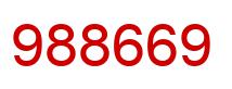 Number 988669 red image