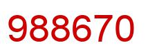Number 988670 red image