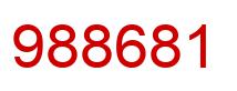 Number 988681 red image