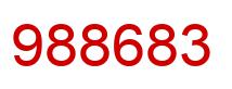 Number 988683 red image