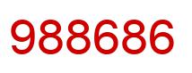 Number 988686 red image