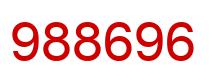 Number 988696 red image
