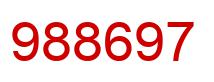 Number 988697 red image