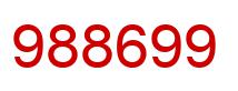 Number 988699 red image