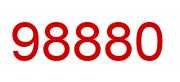 Number 98880 red image
