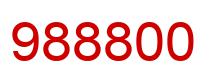 Number 988800 red image
