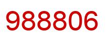 Number 988806 red image