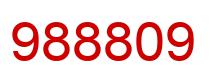 Number 988809 red image