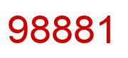 Number 98881 red image