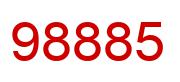 Number 98885 red image