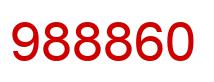 Number 988860 red image