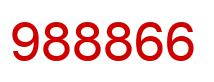 Number 988866 red image