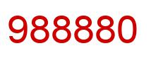Number 988880 red image