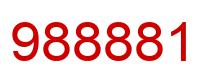 Number 988881 red image