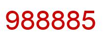Number 988885 red image