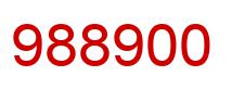 Number 988900 red image