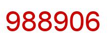 Number 988906 red image