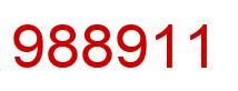 Number 988911 red image