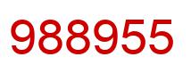 Number 988955 red image