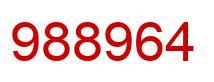 Number 988964 red image