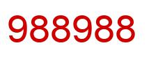 Number 988988 red image
