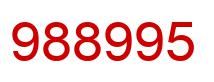 Number 988995 red image