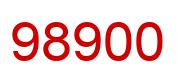 Number 98900 red image