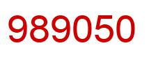 Number 989050 red image