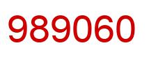 Number 989060 red image