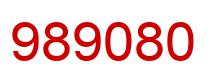 Number 989080 red image