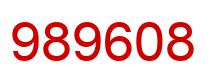 Number 989608 red image