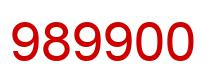 Number 989900 red image