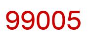 Number 99005 red image