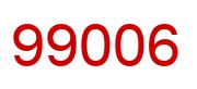 Number 99006 red image