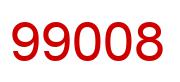 Number 99008 red image