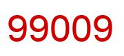 Number 99009 red image