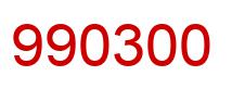 Number 990300 red image