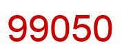 Number 99050 red image