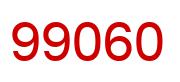 Number 99060 red image