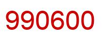 Number 990600 red image